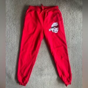 Red Drawstring Sweatpants